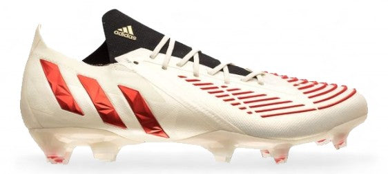 Adidas Predator Edge.1 Low FG - Elite Showdown - Off White/Vivid Red/Gold Metallic – Boots Plug, photo 1