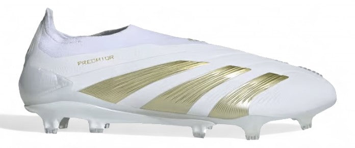 Adidas Predator Elite Laceless FG - Day Spark - White/Gold Metallic/White – Boots Plug, photo 1