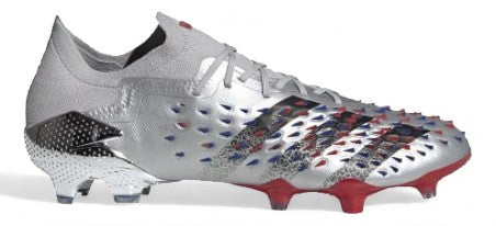 adidas Predator Freak.1 Low FG 'Showpiece - Silver Metallic/Core Black/Scarlet'