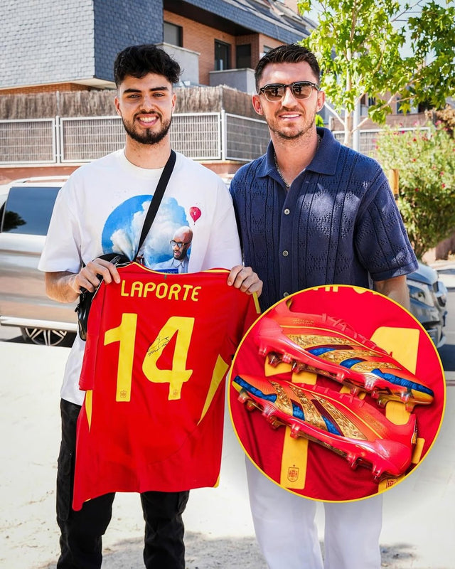 Fußballer mit einem Paar von Boots Plug