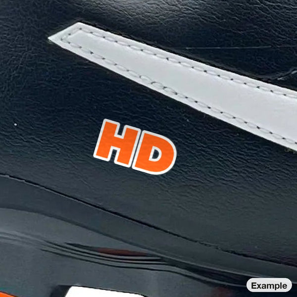 Beispiel: Initialen HD in Orange