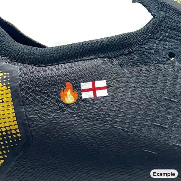 Beispiel: Feuer-Emoji und England-Flagge