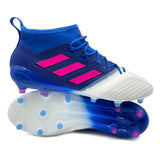 Adidas Ace 17.1 FG Primeknit 'Blue Blast - Blue/Shock Pink/Feather White'