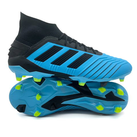 Adidas Predator 19.1 FG “Hard Wired - Bright Cyan/Core Black/Solar Yellow'