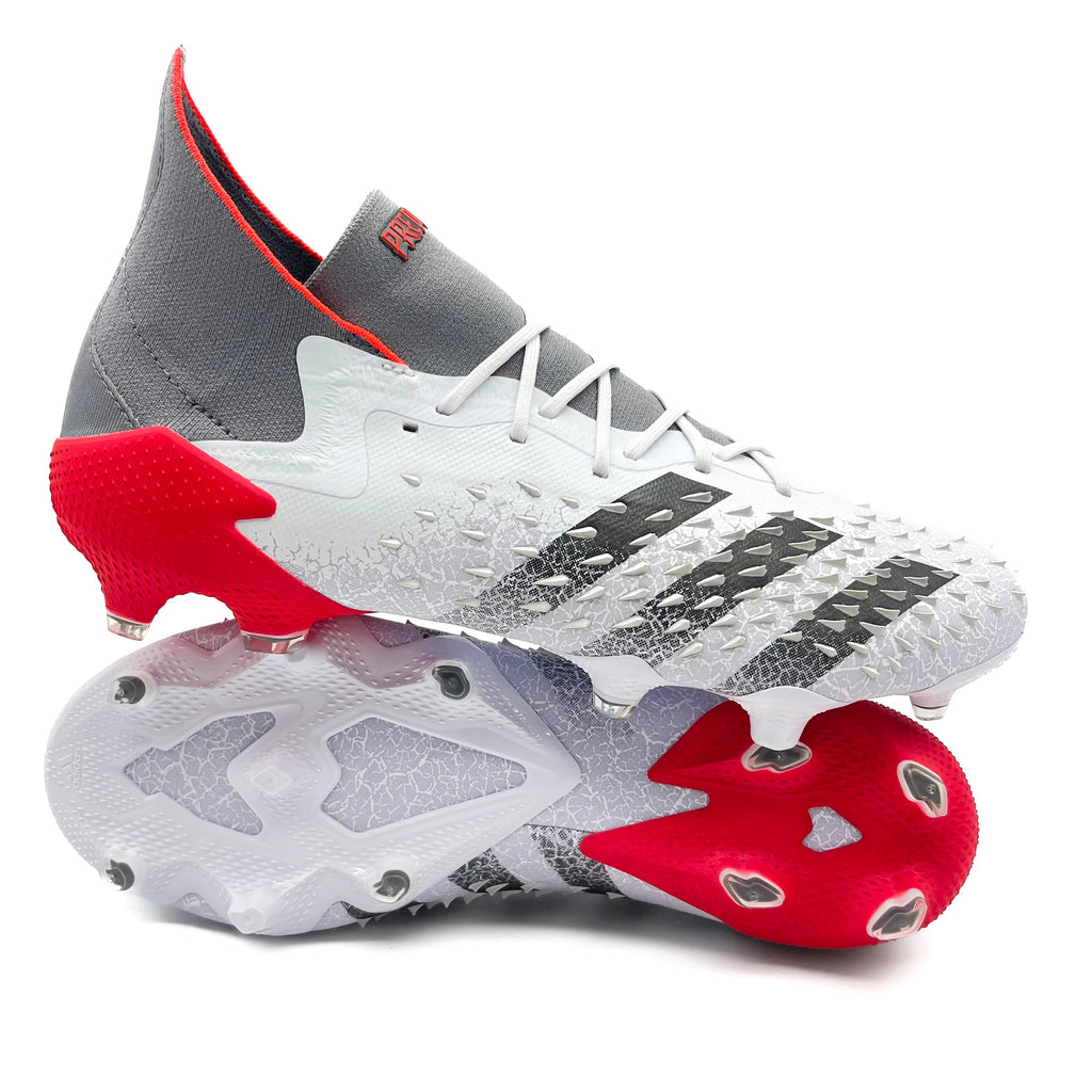 シューズ adidas Predator FREAK .1 AG 28cm adidas Predator Freak .1 AG - White/Iron Metallic/Solar Red