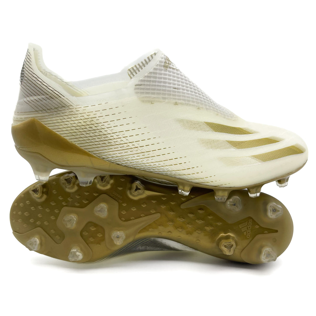Adidas X Ghosted+ AG ELITE 'Footwear White/Metallic Gold/Core