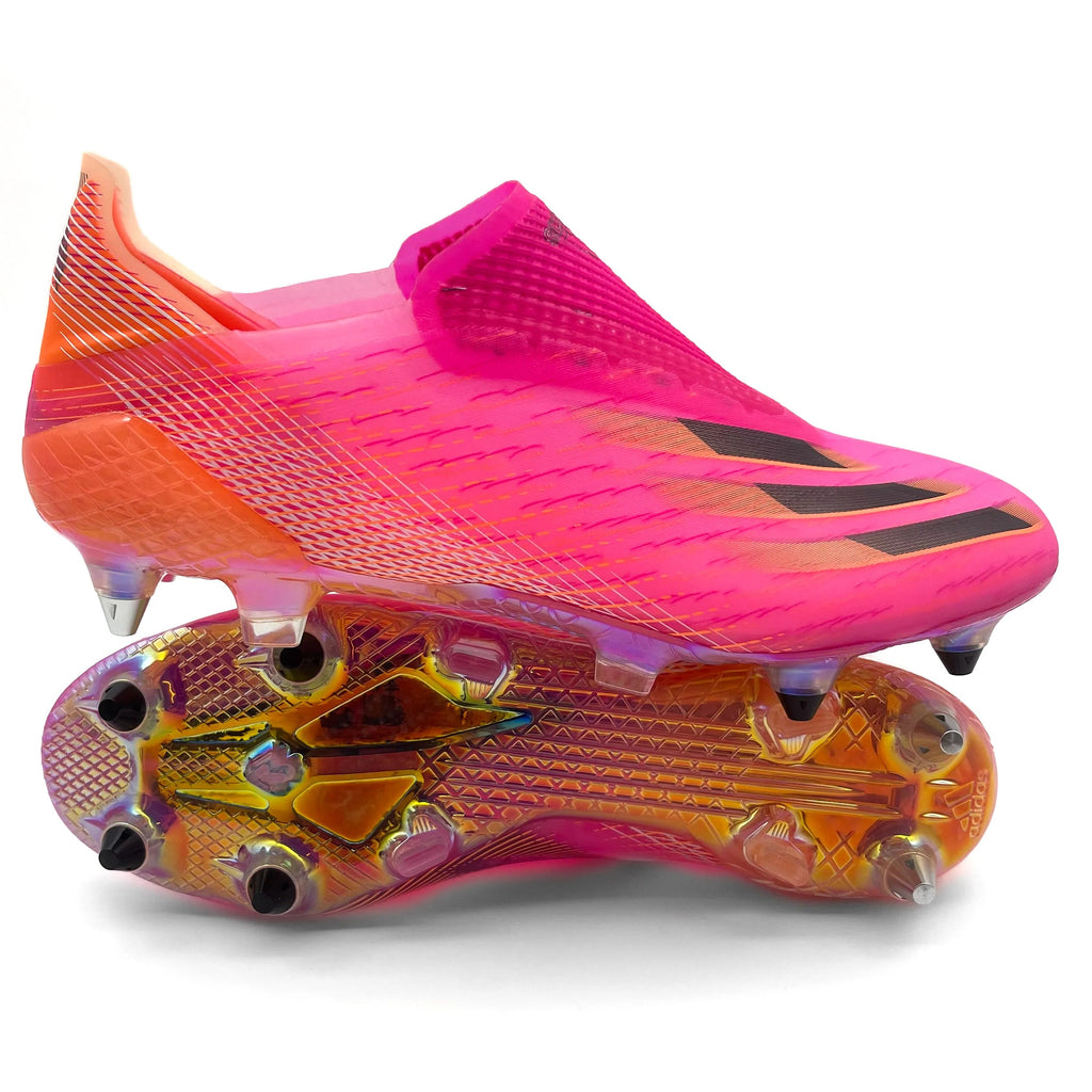 060　ピンクレッド　ライトパープル ピンクベーじゅ Adidas X Ghosted+ SG ELITE 'Superspectral - Shock Pink/Core Black