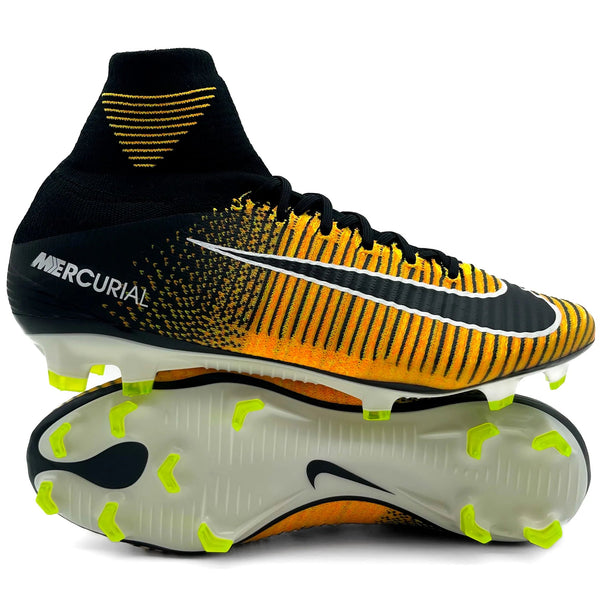 Nike Mercurial ブラック/イエロー サッカーシューズ Nike Mercurial Superfly V FG ELITE ' Lock in. Let loose. - Laser