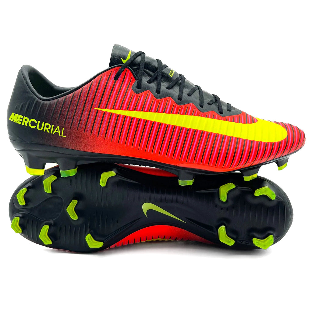 Nike Mercurial Vapor XI FG Elite 'Total Crimson/Volt/Black Nike Mercurial Vapor XI FG Elite 'Total Crimson/Volt/Black