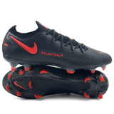 Nike Phantom GT FG 'Black X Chile Red - Black/Chile Red/Dark Smoke Grey'