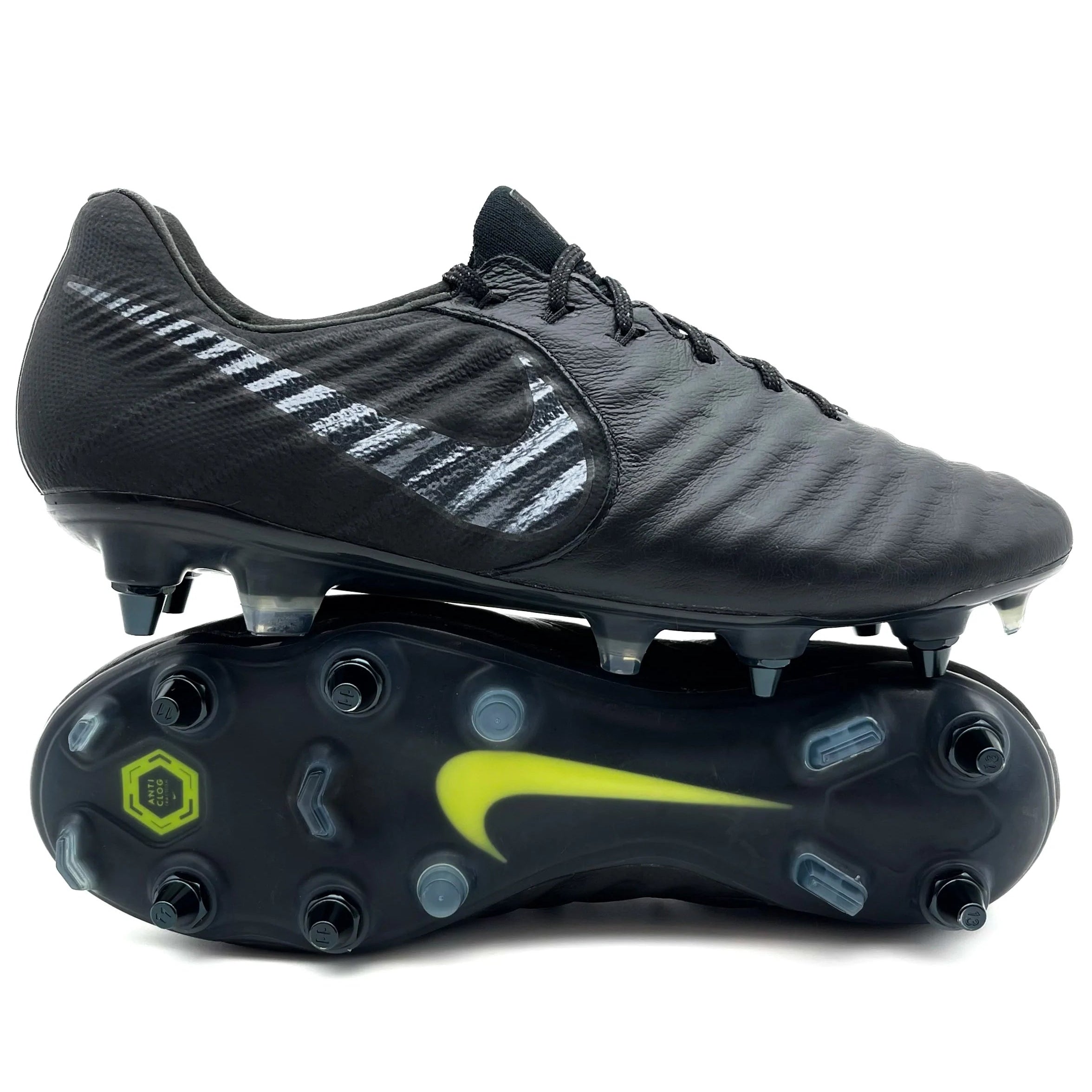 Nike Tiempo Legend 7 SG AC Elite 'Stealth Ops - Black' – Boots Plug Nike Tiempo Legend 7 SG AC Elite 'Stealth Ops - Black' – Boots Plug