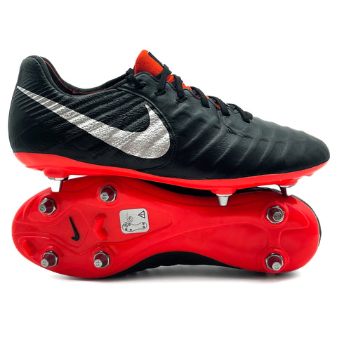 Nike Tiempo Legend 7 SG 'Raised On Concrete - Black/Metallic Silver/Light Crimson'