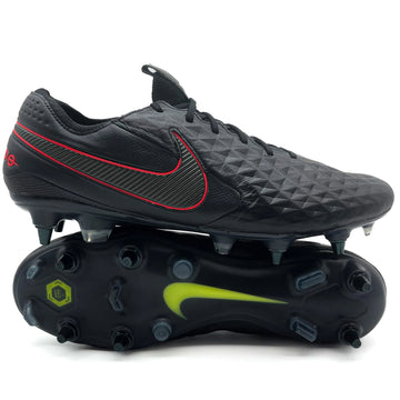 Nike Tiempo Legend 8 SG ELITE AC 'Black X Chile Red - Black/Dark Smoke Grey/Chile Red'