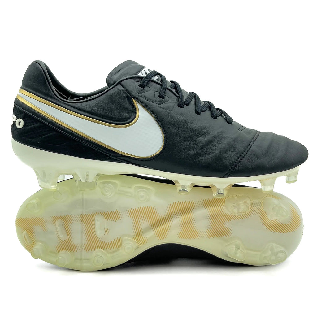 Nike Tiempo Legend VI FG ELITE 'Black/White/Metallic Gold' – Boots