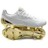 Puma King Platinum FG 'Premium - PUMA White/Team Gold'