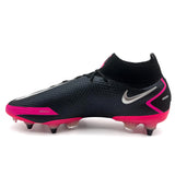 Nike Phantom GT SG ELITE AC 'Black/Metallic Silver/Pink Blast'