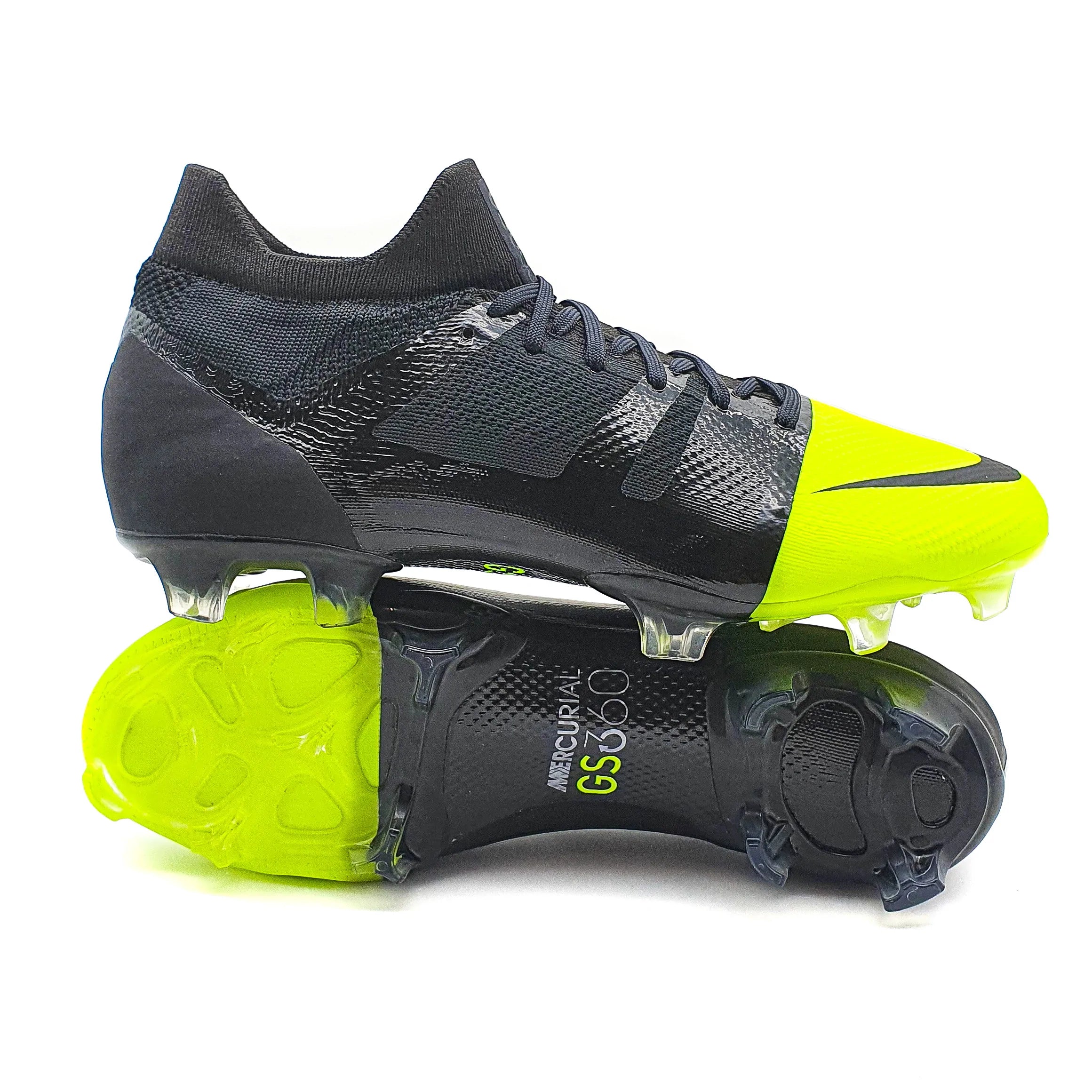 Nike Mercurial GS FG Limited Edition Black Volt Boots Plug