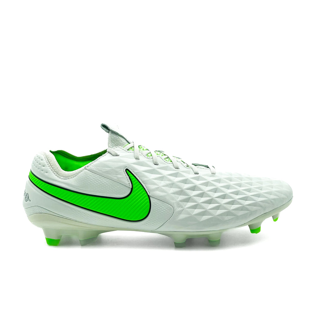 Nike tiempo white and sales green